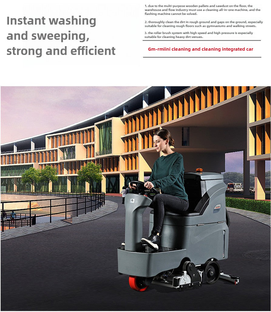 Drive washing and sweeping all-in-one machine/provide GM-RMINI/suitable for underground parking lot factory workshop floor washing machine
