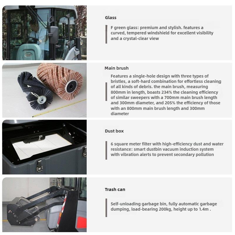 S1900ED Factory Sweeper/Sweeper | Gaomei Intelligent Driving Sweeper/Suitable for Factories/More