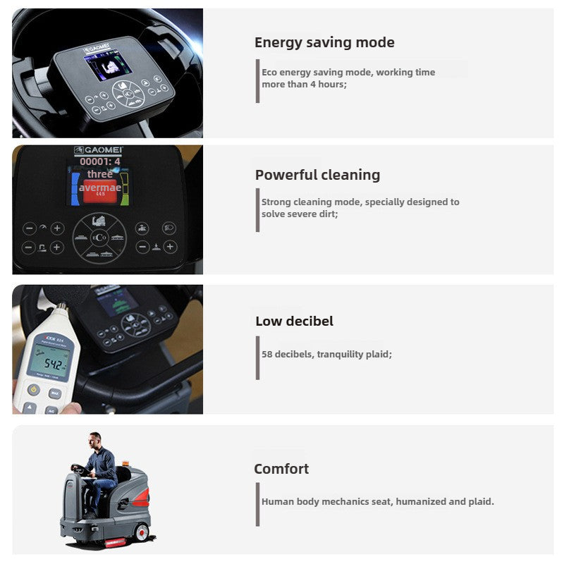 Gaomei S160/Intelligent driving floor scrubber/Medium sized floor scrubber/Factory workshop/Data based management