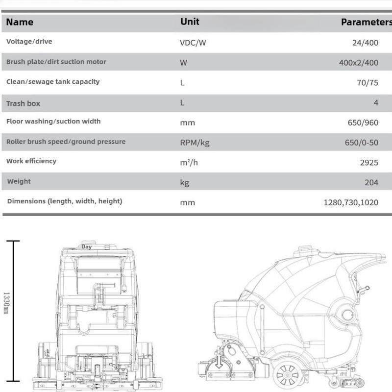 GM-65RBT/Gaomei floor scrubber/hand push washing and sweeping machine | sweeping and washing machine/supermarket workshop factory