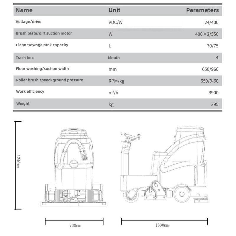 GM-RMINI/Gaomei/Driving washing and sweeping machine/Provided/Suitable for underground parking lots/Factory workshops/Floor cleaning/More