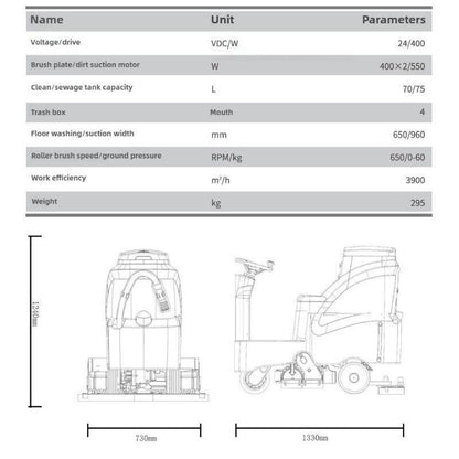 GM-RMINI/Gaomei/Driving washing and sweeping machine/Provided/Suitable for underground parking lots/Factory workshops/Floor cleaning/More