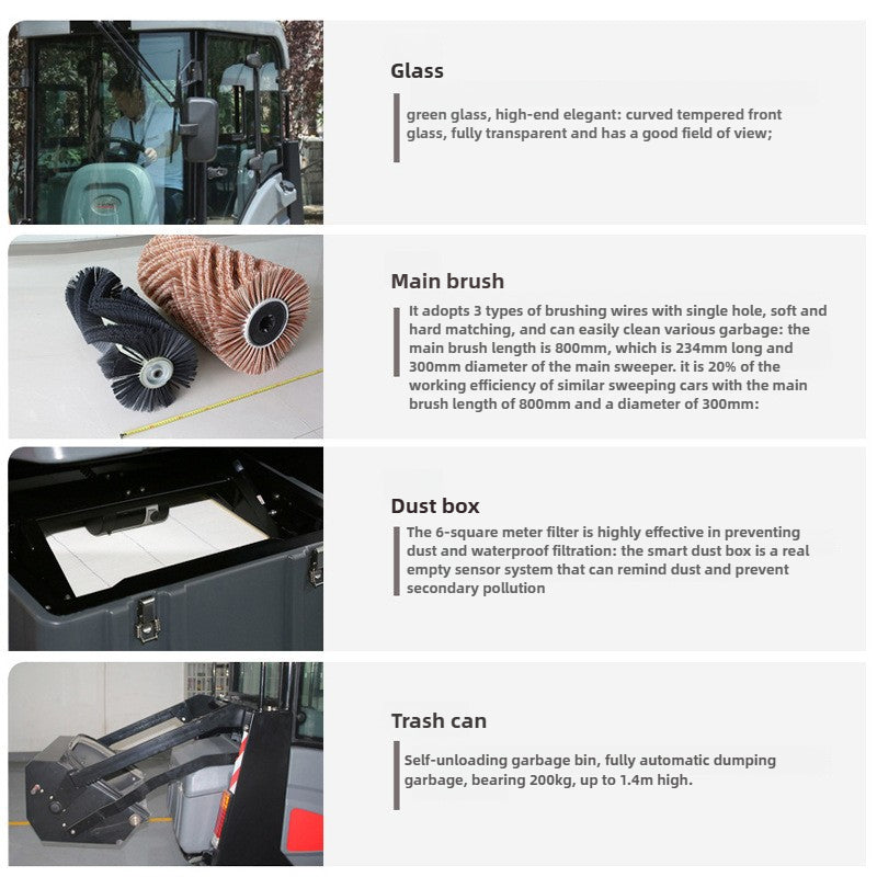 Factory sweeping truck/21900ED/sweeping truck | Gaomei intelligent/driving sweeping machine/suitable for factories