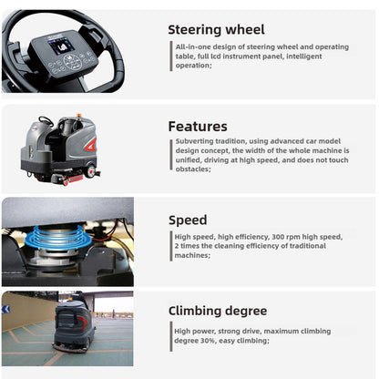 Large floor scrubber/Gaomei S230/Smart driving floor scrubber/Data management/Suitable for factory mall