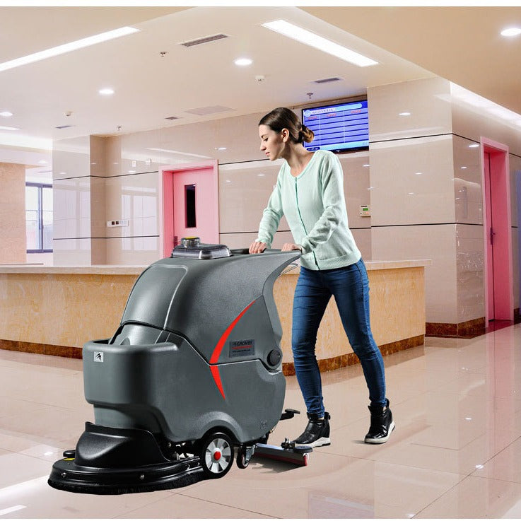GM56B/Ultra quiet hand push floor scrubber/Mall floor scrubber/Various floors/Durable and compact