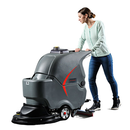 GM56B/Ultra quiet hand push floor scrubber/Mall floor scrubber/Various floors/Durable and compact