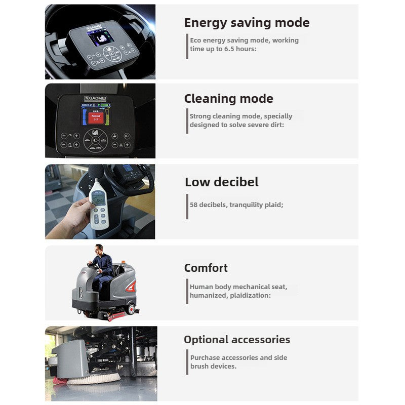 Large floor scrubber/Gaomei S230/Smart driving floor scrubber/Data management/Suitable for factory mall