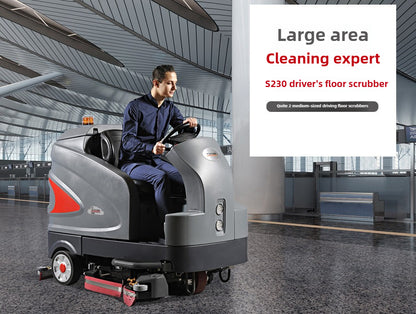 Large floor scrubber/Gaomei S230/Smart driving floor scrubber/Data management/Suitable for factory mall