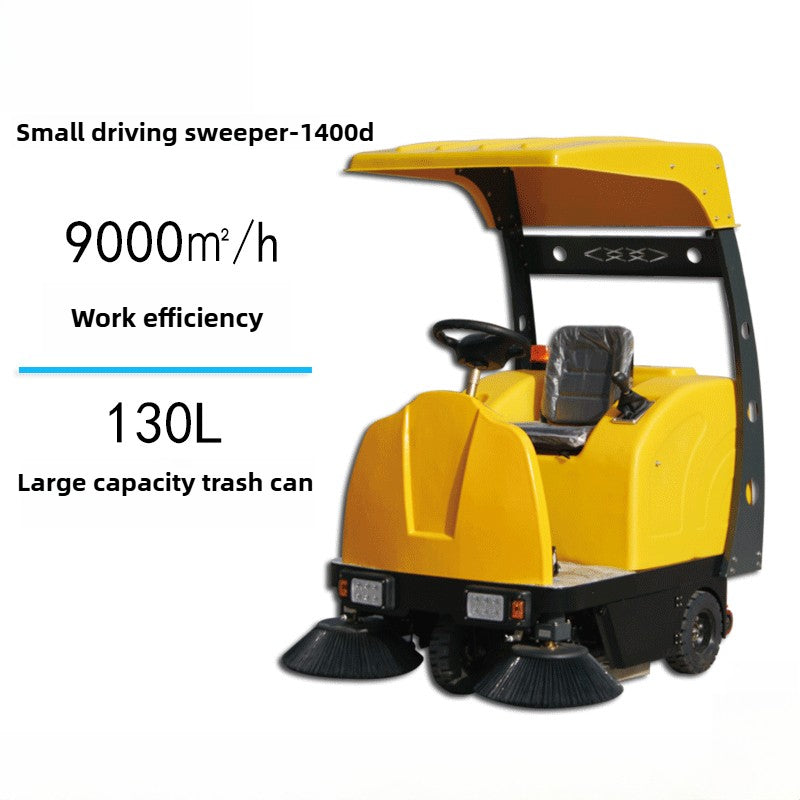 Driving type sweeping car/1400D sweeping water spray vacuum combined sweeping car/community garbage leaf sweeping machine