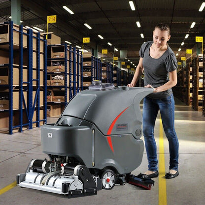 GM-65RBT/Gaomei floor scrubber/hand push washing and sweeping machine | sweeping and washing machine/supermarket workshop factory