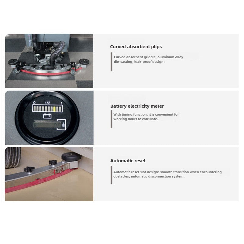 Factory floor scrubber/GM-65RBT/Gaomei hand push washing and sweeping machine | Suitable for supermarket workshops